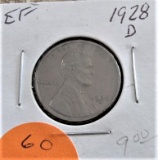 1928-D Lincoln Cent EF