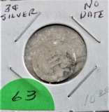 3 Cent Silver - No Date