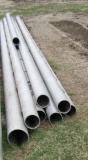 8 various lengths of irrigation pipe