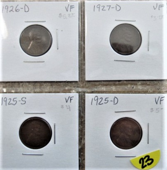 1926-D, 27-D, 25-S, 25-D Cents