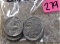 1926, (3) 28, 28-S, 29, 35-D Buffalo Nickels