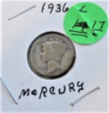 1936 Mercury Dime