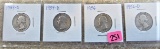 1953-D, 54-D, 56, 56-D Quarters