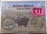 Old (No Date) and New 2005 Buffalo Nickels