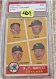 1960 Yankees Coaching Graded Card
