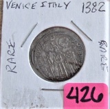1382 Venice Italy Rare Coin