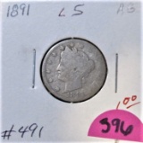 1891 V Nickel