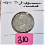 1982-D Jefferson Nickel