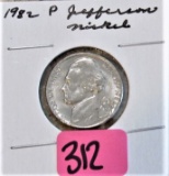 1982-P Jefferosn Nickel