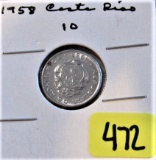 1958 Costa Rica Coin