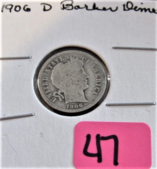 1906-D Barber Dime