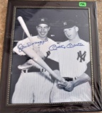 Dimaggio/Mantle Signed Photo 8x10 Matted Display