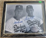 Koufax/Drysdale Signed Photo 8x10 Matted Display