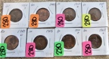 8 Lincoln Cents