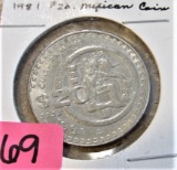 1981 $20 Mexican Coin