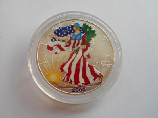 2000 Painted American Silver Eagle Coin