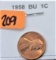 1958 BU 1C Lincoln Cent