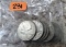 Bag of 7 Canadian Silver Quarters