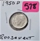 1950-D Roosevelt Dime