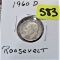 1960-D Roosevelt Dime