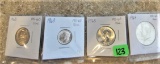 1963 Nickel, Dime, Quarter, 1964 Kennedy Half Dollar