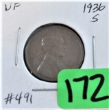 1936-S Lincoln Cent