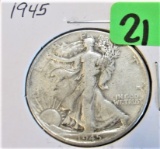 1945 Walking Liberty Half