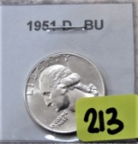 1951-D Washington 25C BU