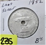 1952 Laos 50 Cents