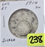 1914 English 3P Silver