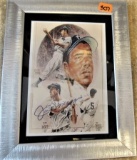 Original 5x7 Framed Photo Joe DiMaggio Signed