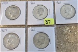 (3) 1965, (2) 1967 Kennedy Half Dollars