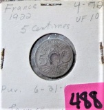 1922 French Coin