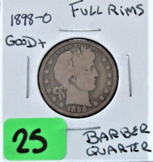 1898-D Barber Quarter