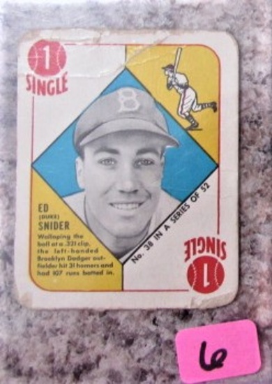 Topps 1951 Red Backs Ed (duke) Snider