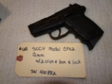 SCCY Model CPX2 9mm w/2clips, lock, & box