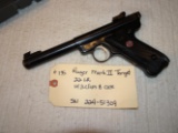 Ruger Mark II Target 22 LR w/2 clips & case