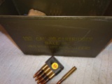 30-06 some stripper clips, loose, tracers in ammo tin
