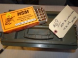 HSM 30 carbine ammo 110 gr FMJ - 1000 rds w/ammo box
