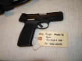 Ruger Model 9E 9mm w/2 clips & case