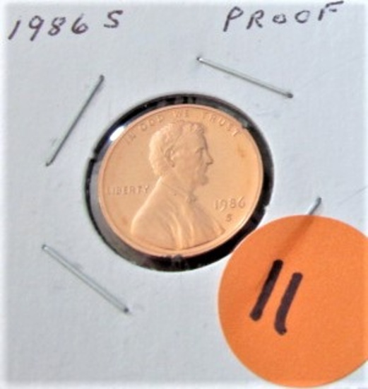 1986-S Cent Proof