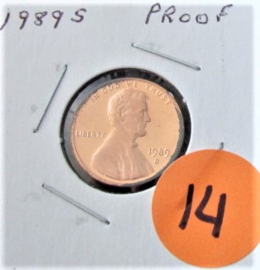 1989-S Cent Proof