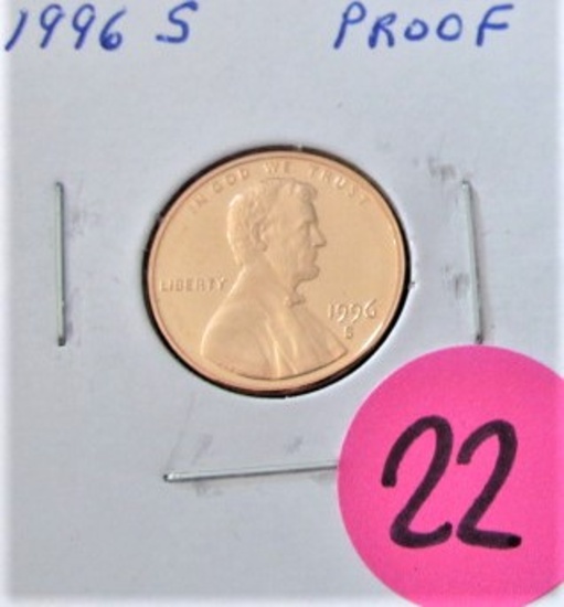 1996-S Cent Proof