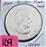 2004 Canada Maple Leaf 1oz .9999 Silver