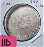 1oz .999 Silver With Toning