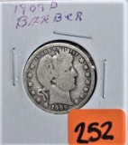 1909-D Barber Quarter