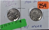 1935-D, 36 Buffalo Nickels