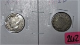 1911, 1912 V Nickels