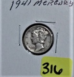 1941 Mercury Dime