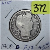 1908-D Barber Dollar
